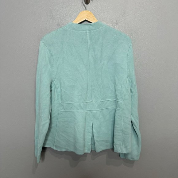 TALBOTS light blue sweater knit jacket size XLP - Picture 3 of 5